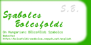 szabolcs bolcsfoldi business card